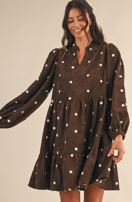 Polka Dot Corduroy Dress Birdie Boutique Polka Dot Corduroy Dress Birdie Boutique