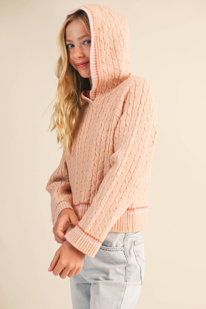 GIRLS HOODED SWEATER