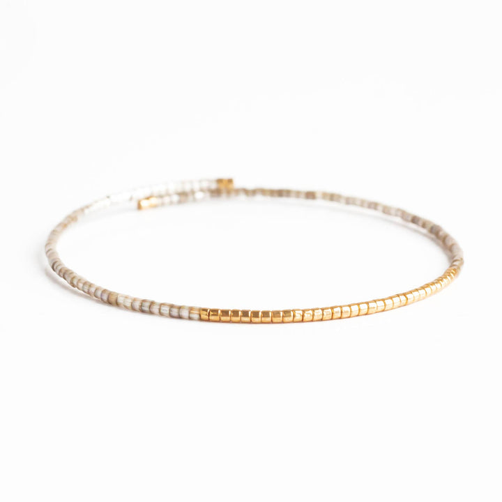 Smoky Quartz Beaded Bangle