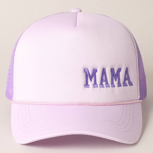 Lavender MAMA Embroidered Hat