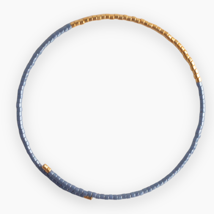 Cornflower Beaded Bangle
