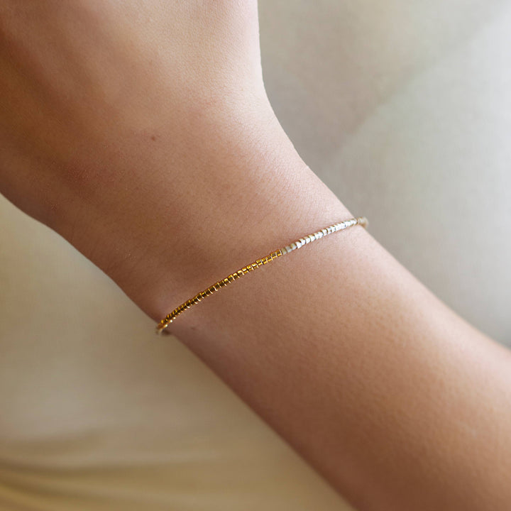 Smoky Quartz Beaded Bangle
