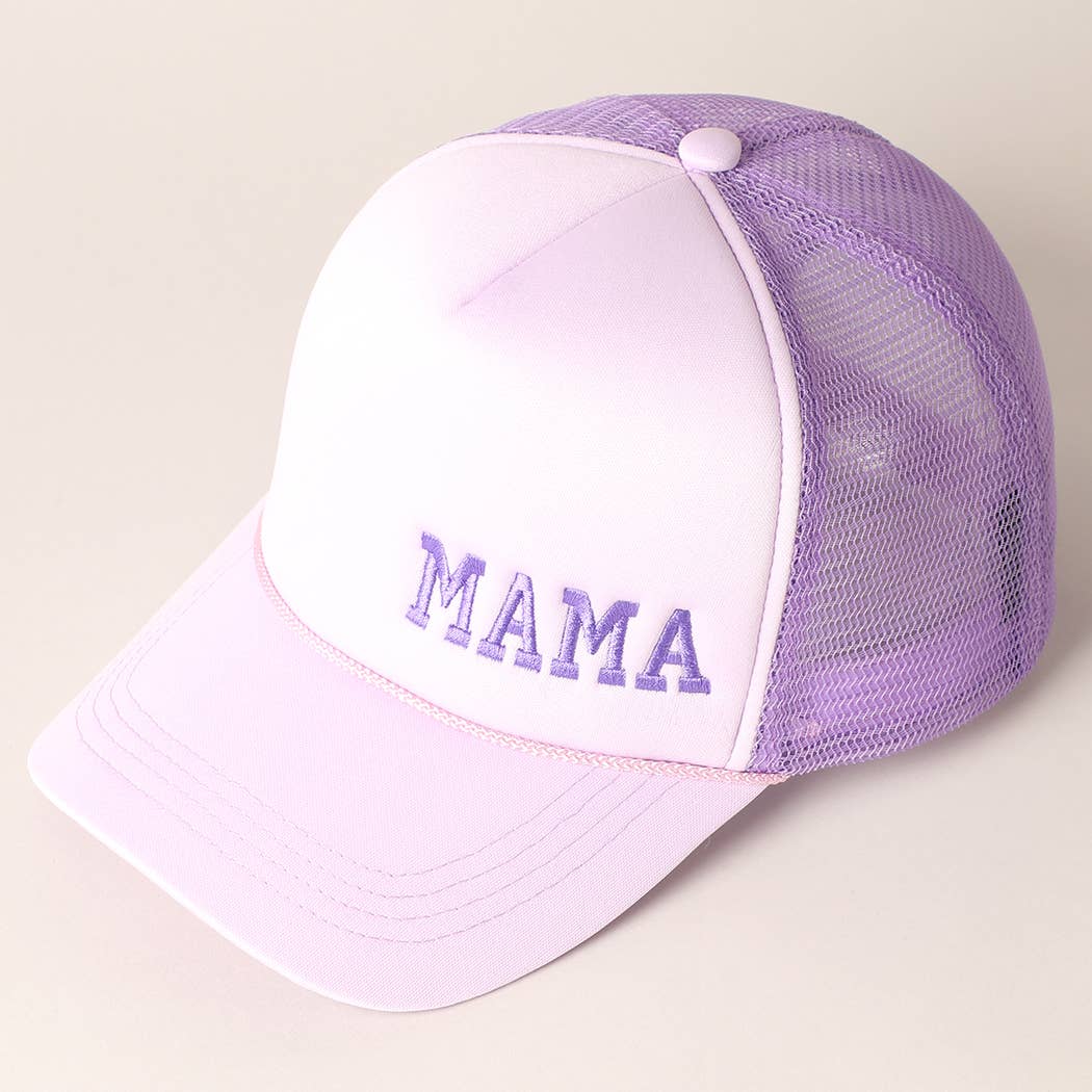 Lavender MAMA Embroidered Hat