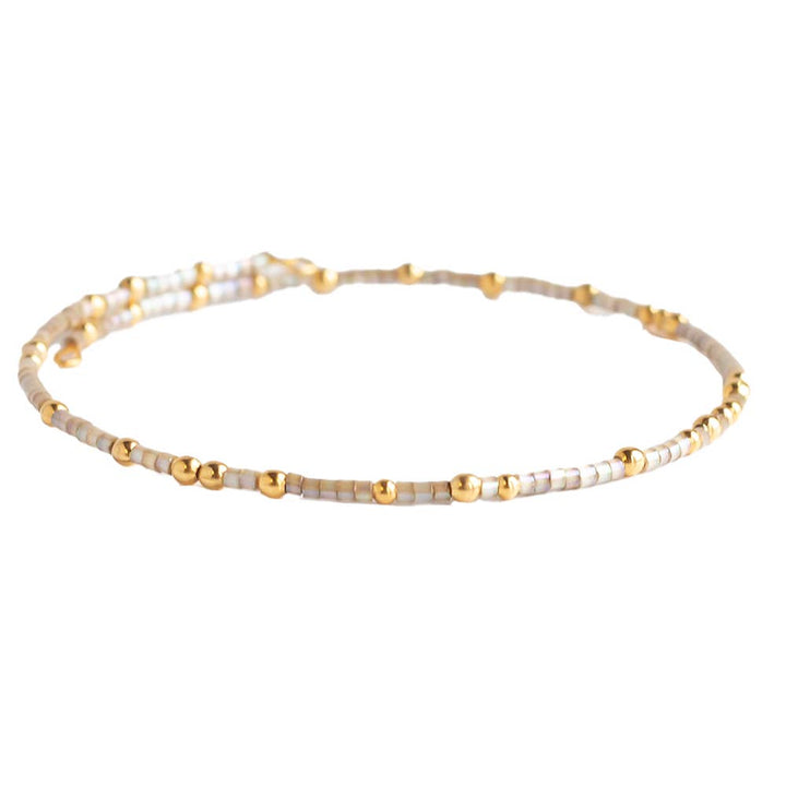 Smoky Quartz Confetti Bangle