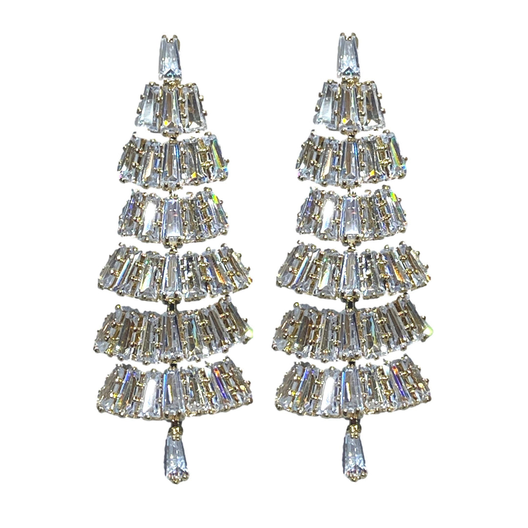 Crystal Christmas Tree Earrings