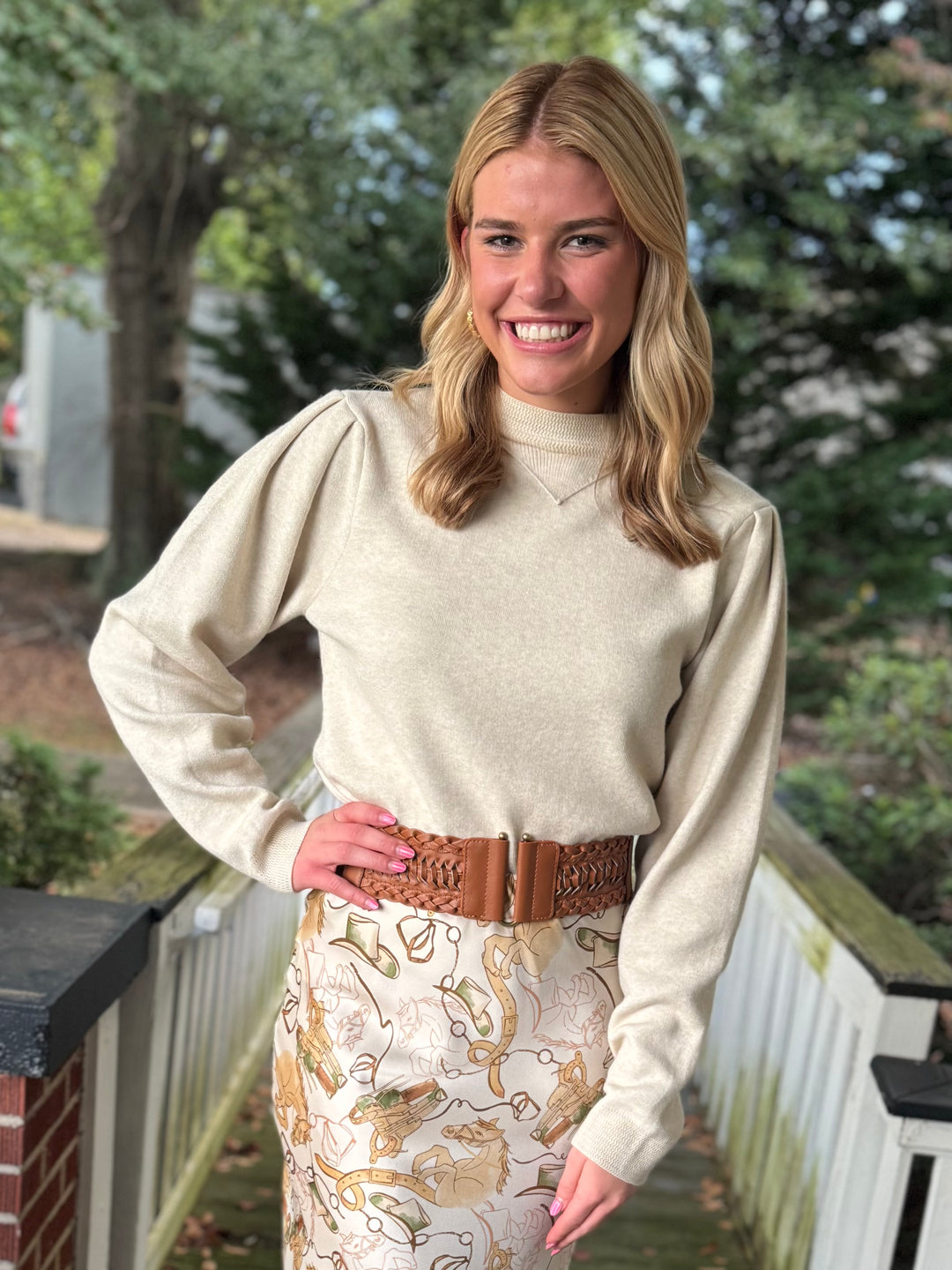PUFF SLEEVE SWEATER