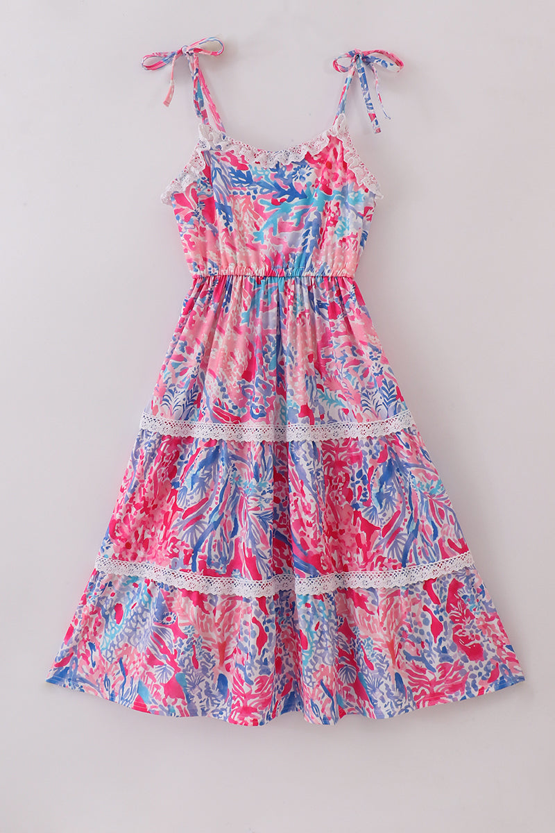 mom maxi dress Tropical Sunset Waves Mom Dress Large