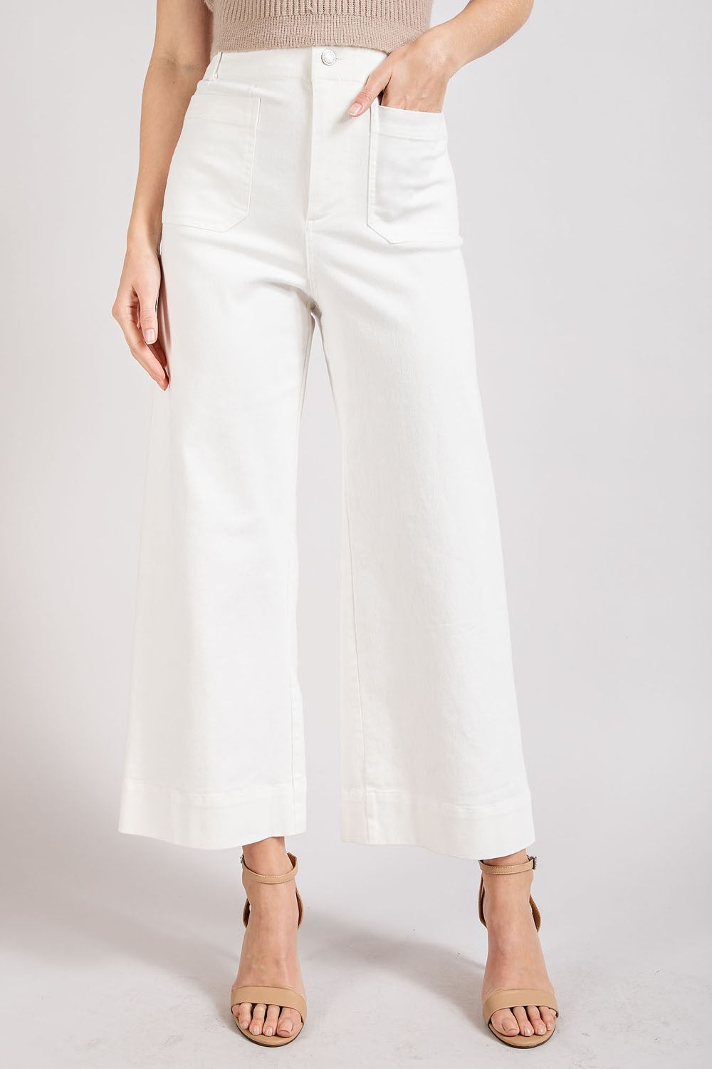 PLUS SOFT WASHED WIDE LEG PANTS