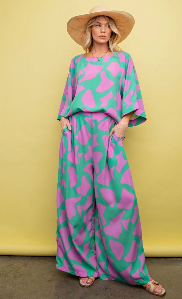 Green Lavender Pants