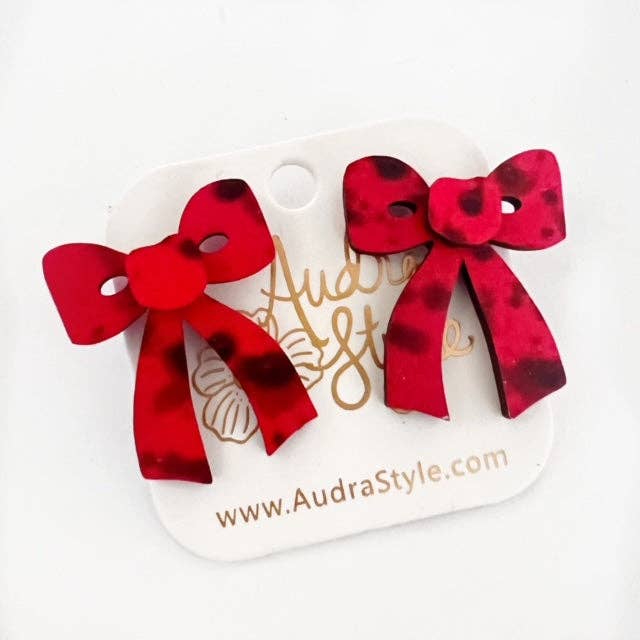 Red Bow earrings
