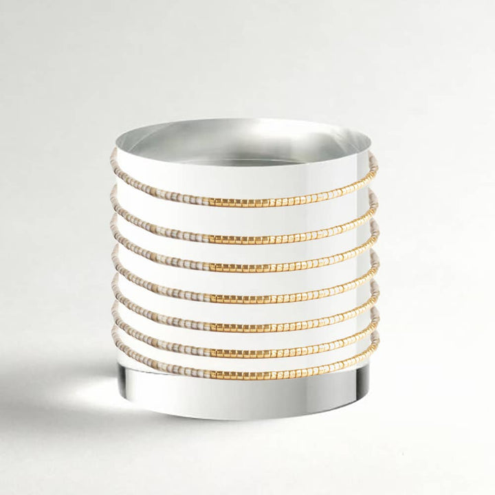 Smoky Quartz Beaded Bangle