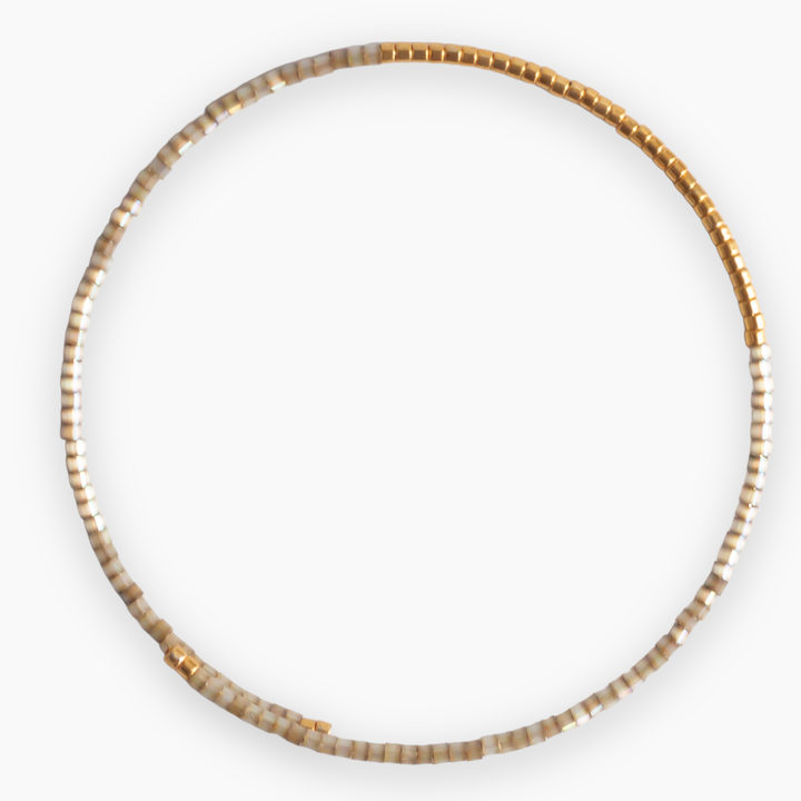 Smoky Quartz Beaded Bangle