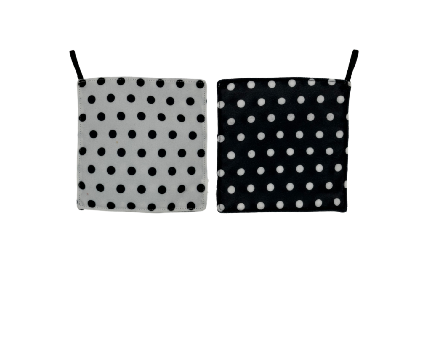 White & Black Dots Baby Paper with loop