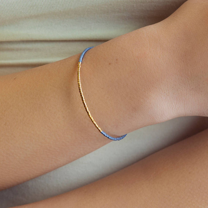 Cornflower Beaded Bangle