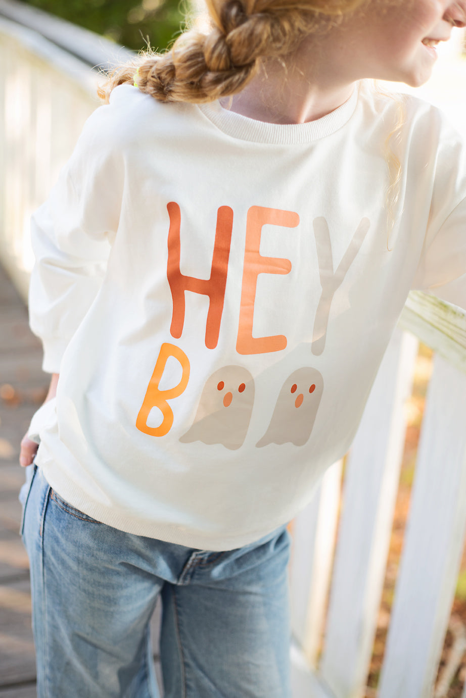 White Hey Boo Sweatshirt