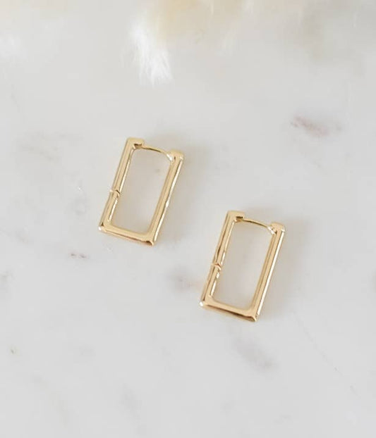 The Bella hoops gold plated earrings