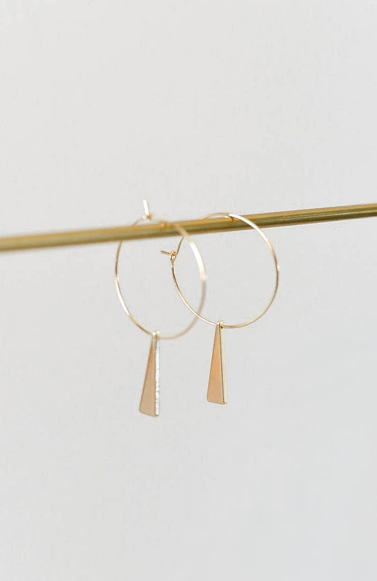 The Rachael gold plated hoop earrings {medium}