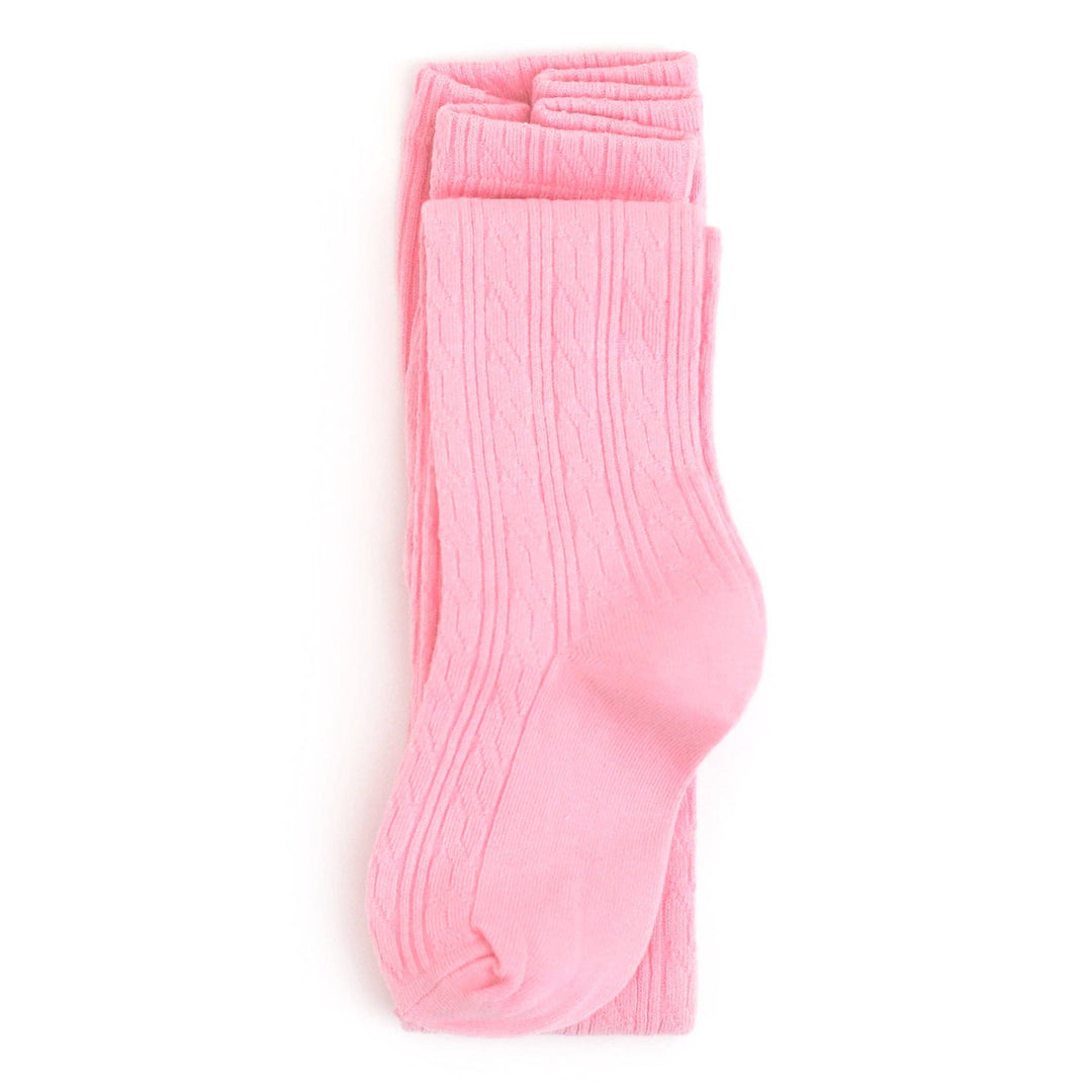 Pink Cable Knit Tights