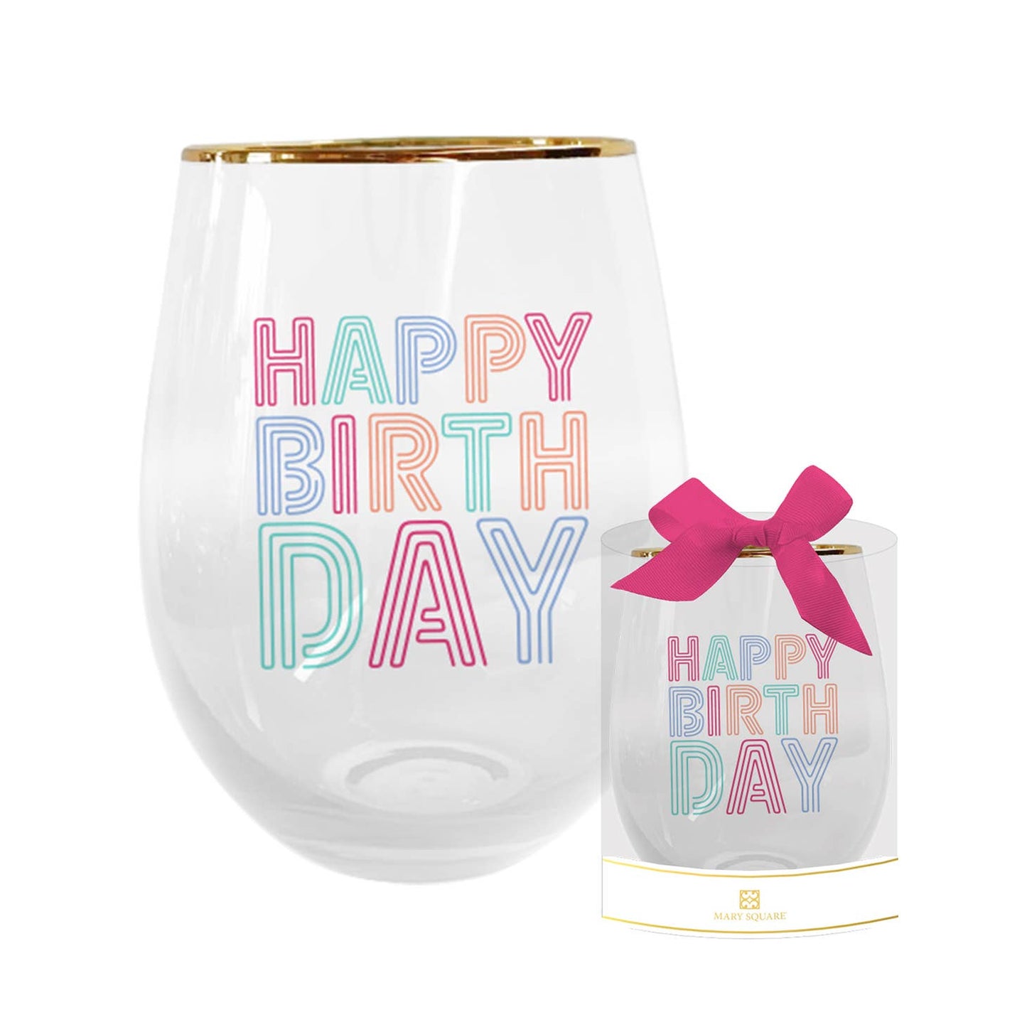 Birthday Milestones Wine Glasses
