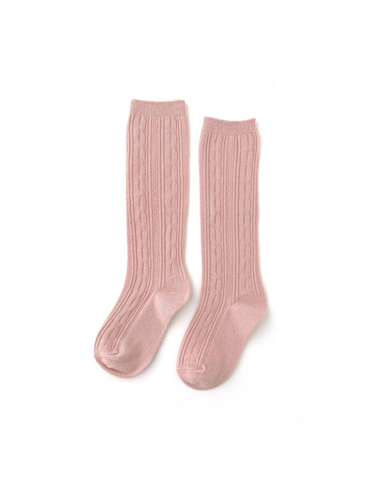 Blush Knee High Socks: 6-18M