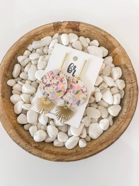 The Ellie Frank leather earring {floral}