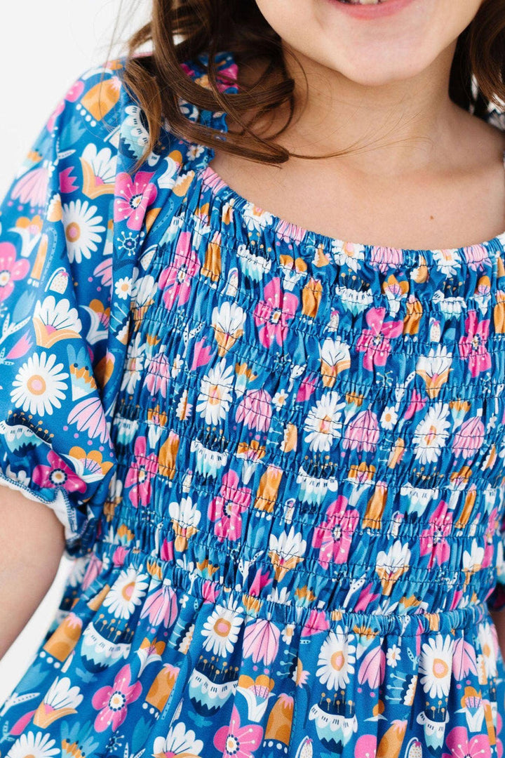 Fluttering Flowers Smocked Dress