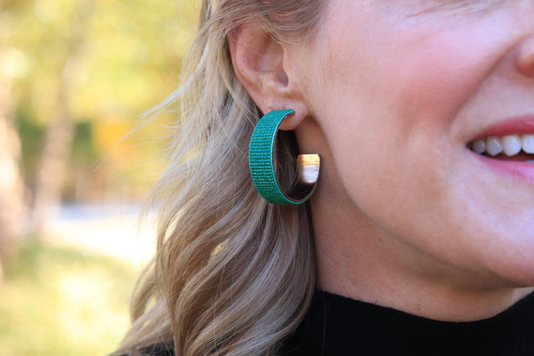 Lux Beaded Hoops