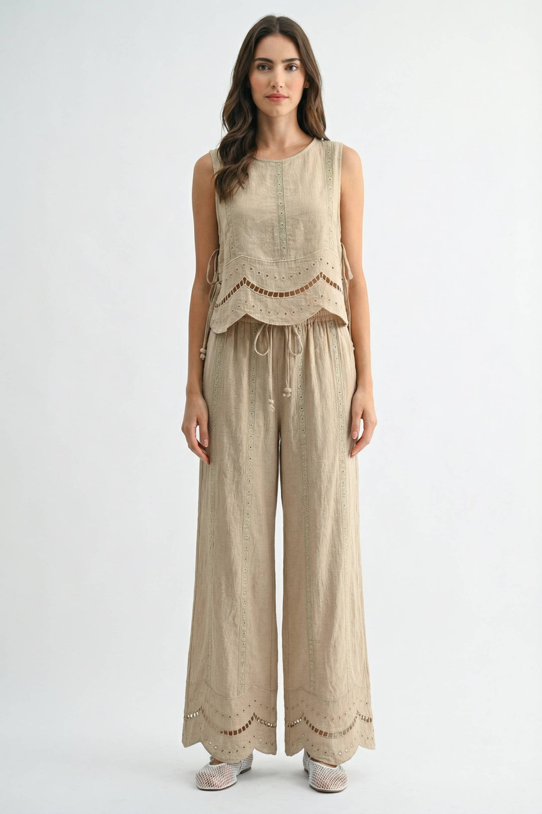 Embroidered Cotton Co-Ord Matching Set