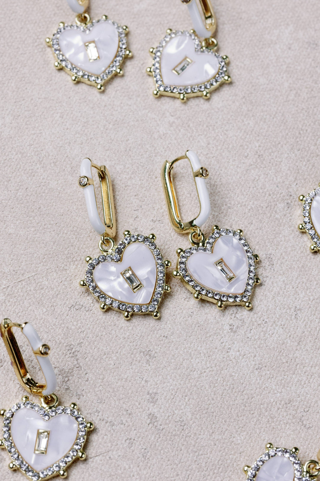 Diamond Capri Heart  Earrings