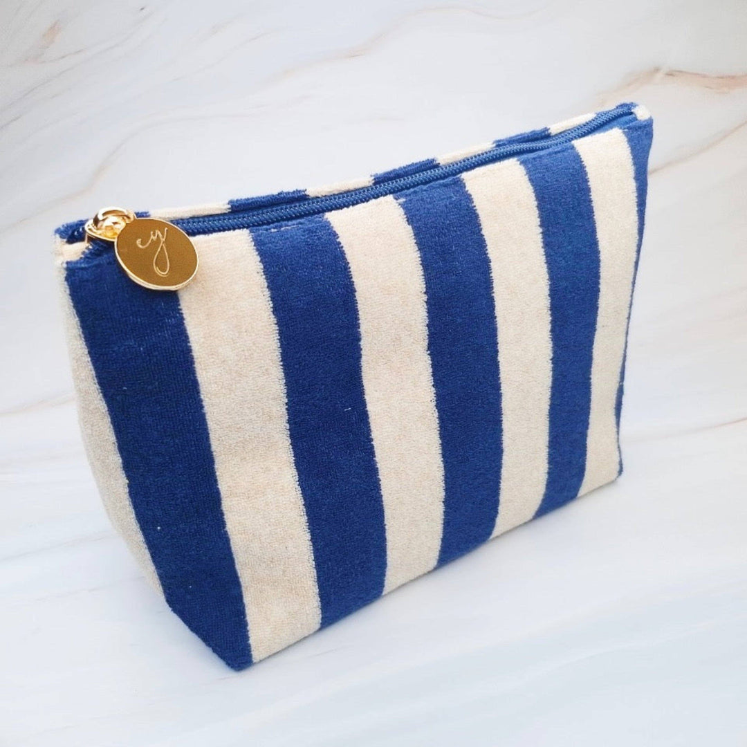 Terry Striped Cosmetic Case