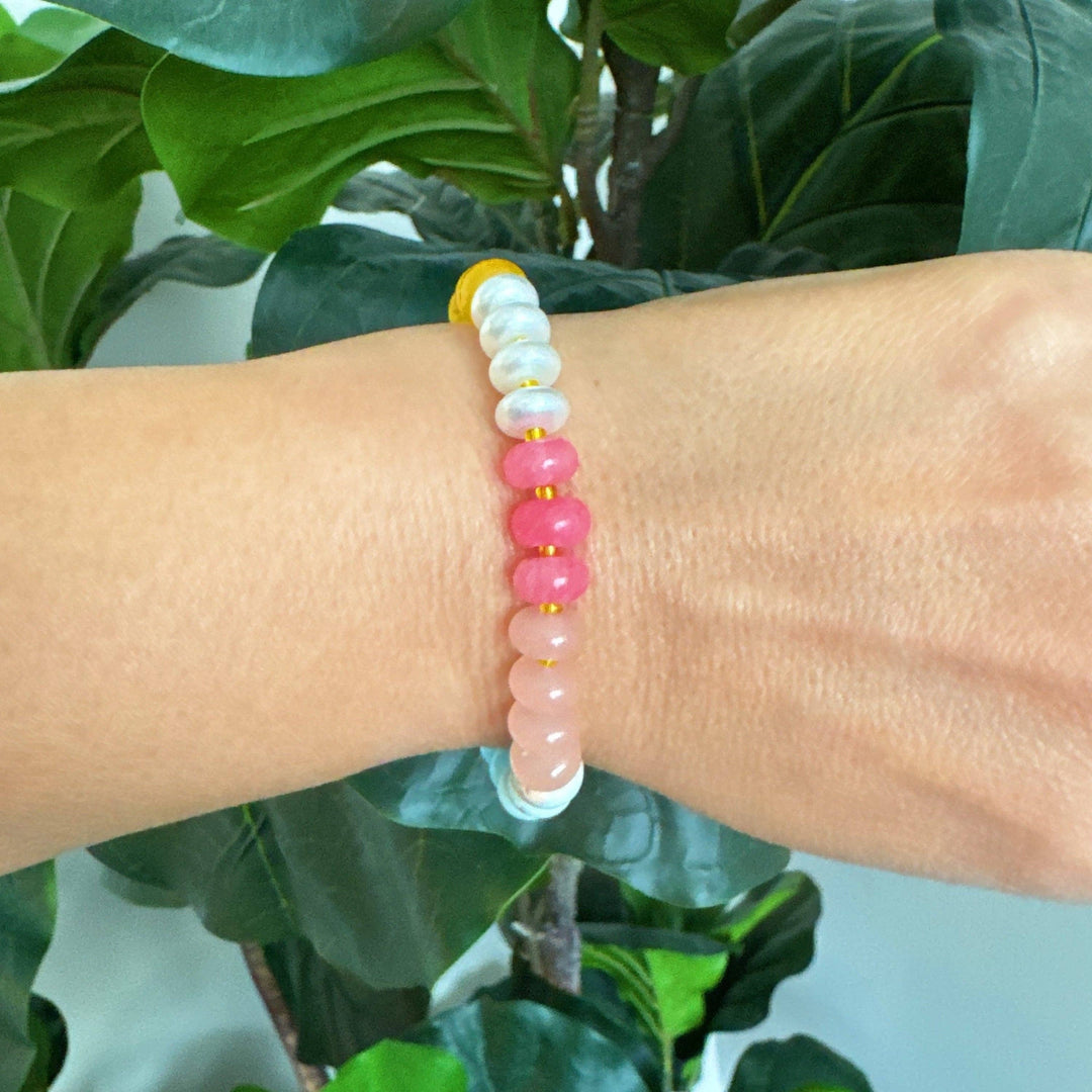 Stone Beaded Stretch Bracelet