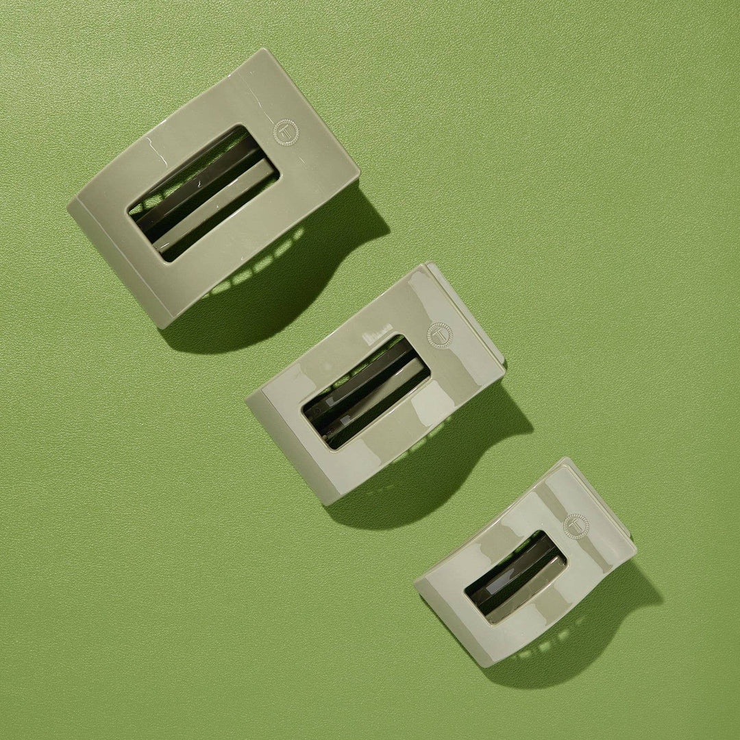 Flat Rectangle Hair Clip | Medium | Sage It Ain't So