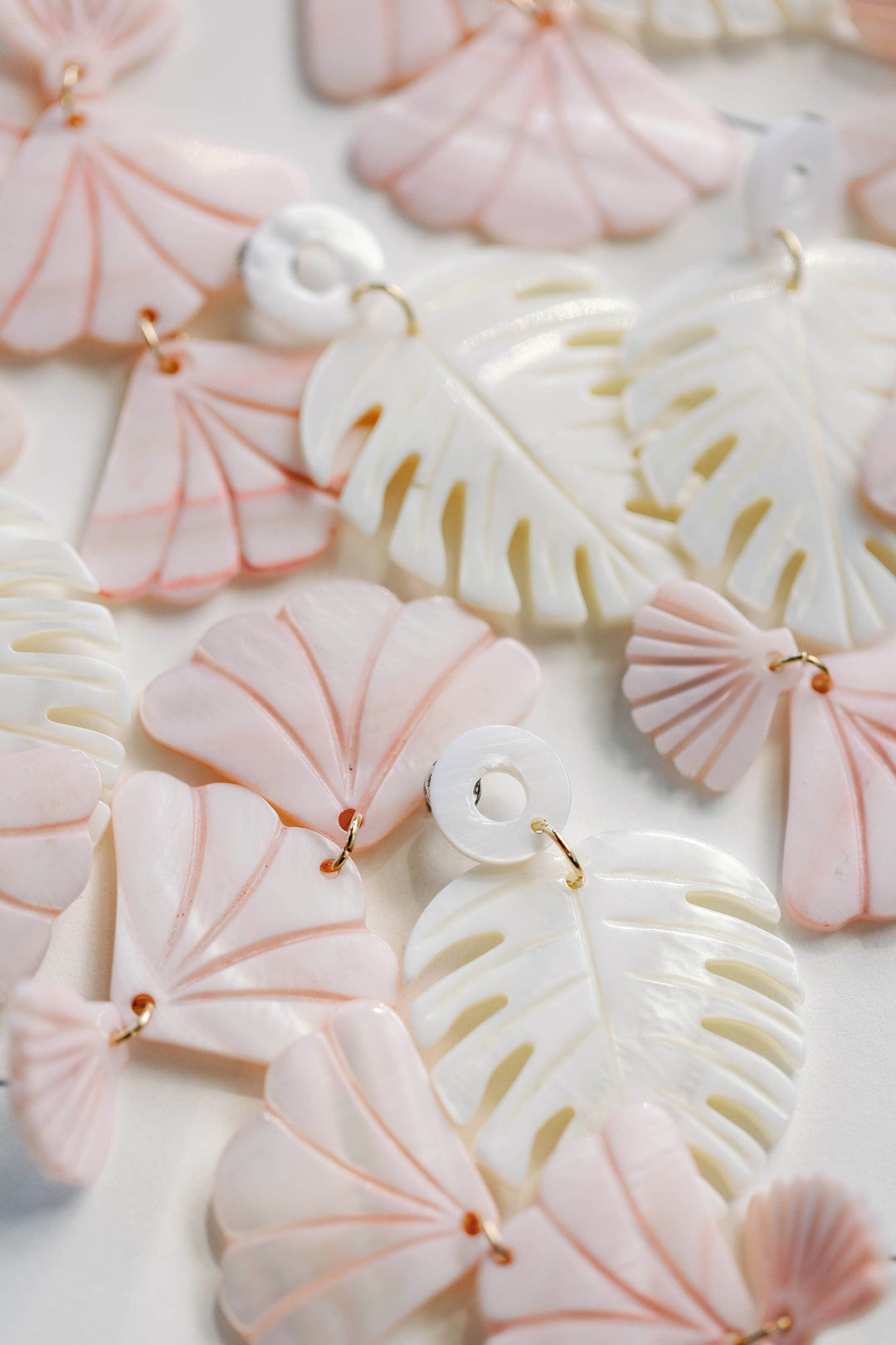 Pink Mermaid Shell Earrings