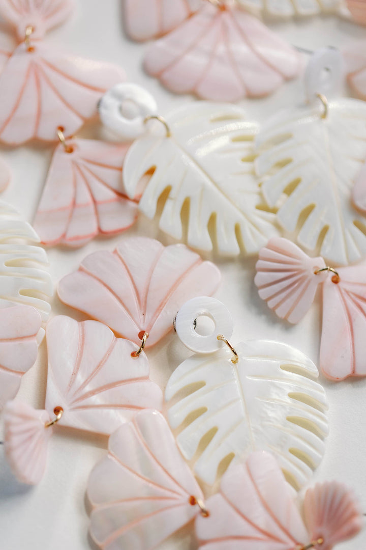 Pink Mermaid Shell Earrings