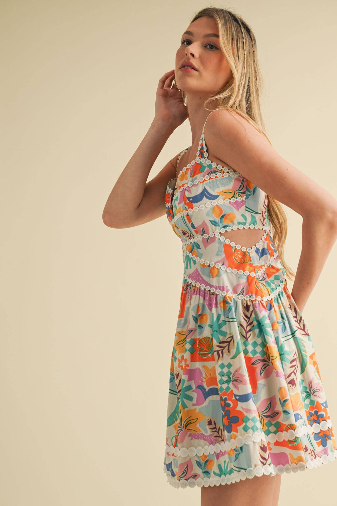 TROPICAL CUT OUT DRESS