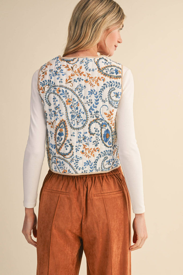 PAISLEY QUILTED VEST