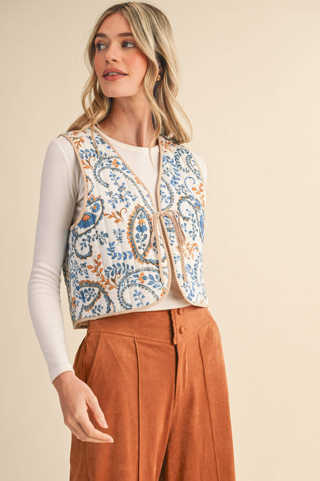 PAISLEY QUILTED VEST