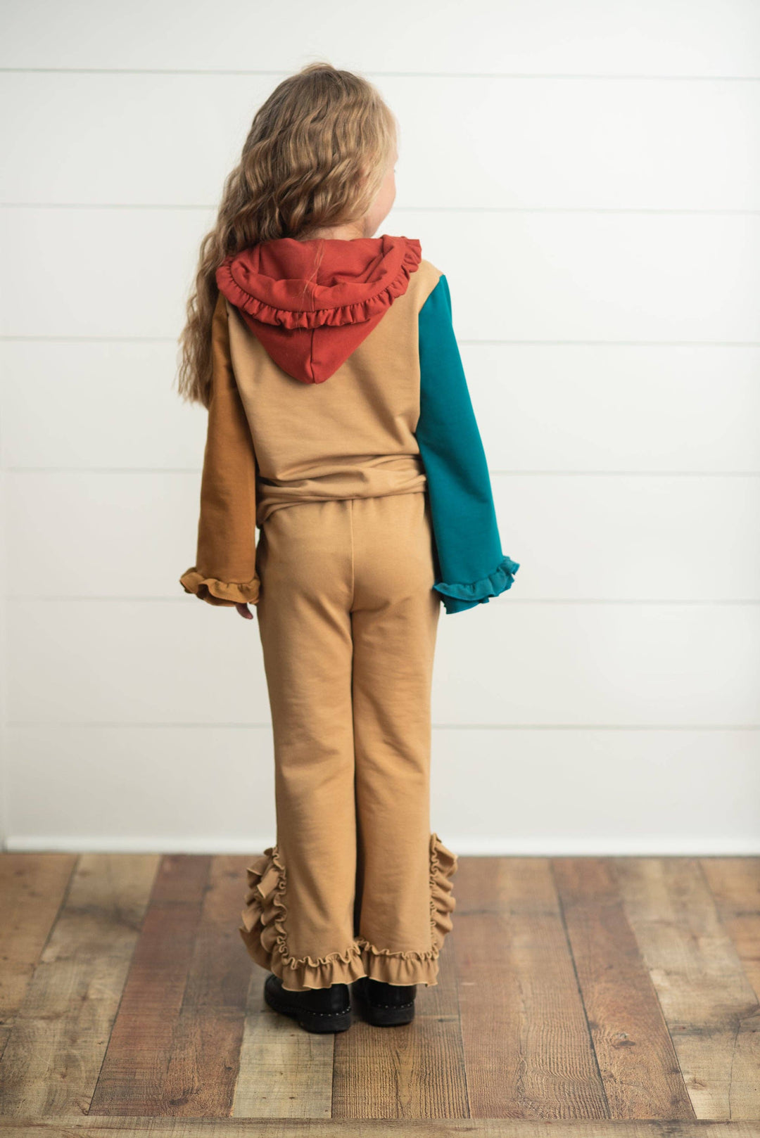 Girl's Ruffle Hooded Set