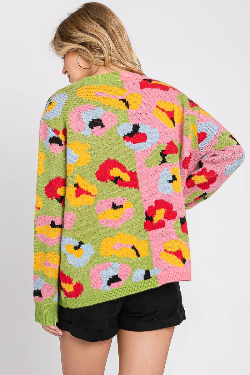 Retro Flower Sweater