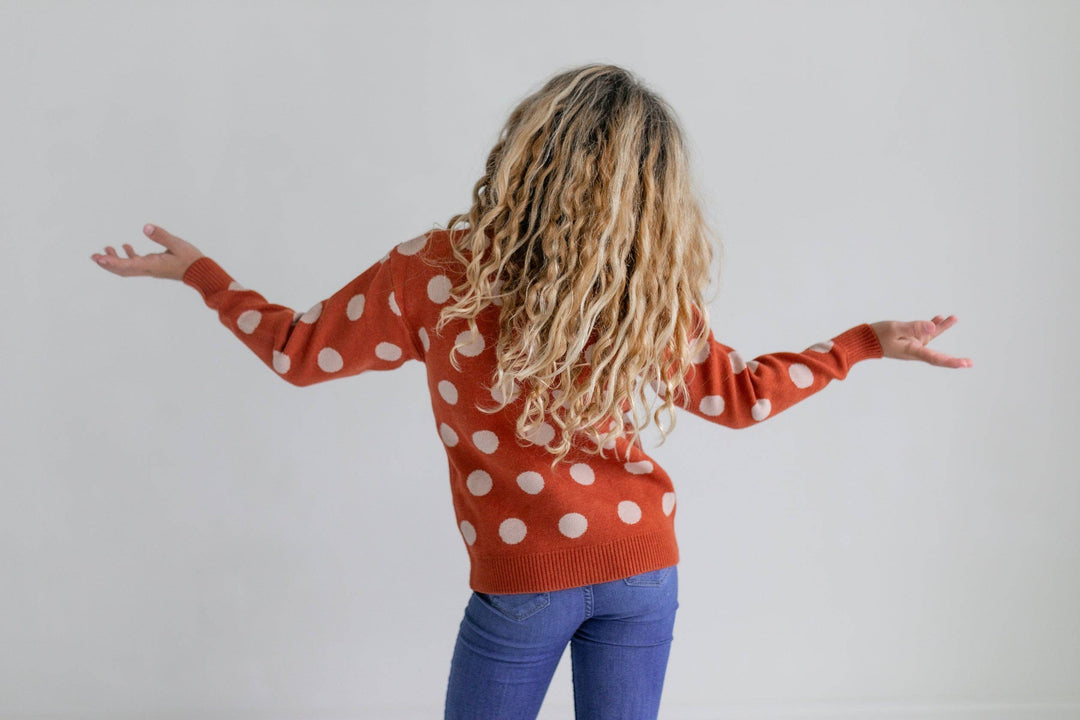 Rust Polka Dot Sweater