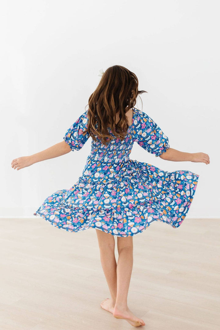 Fluttering Flowers Smocked Dress