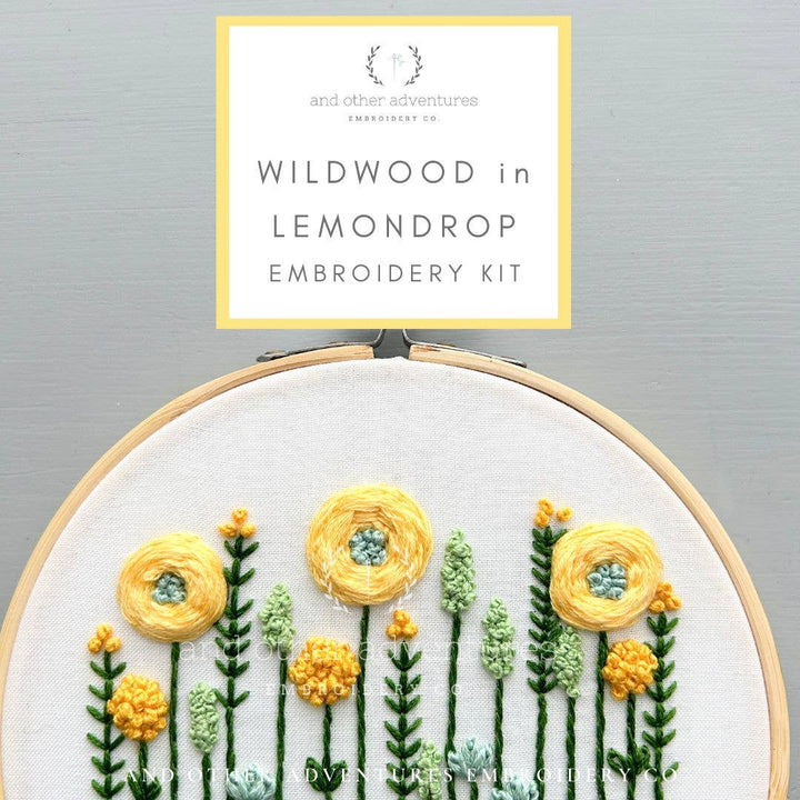 Hand Embroidery Kit - Wildwood in Lemondrop