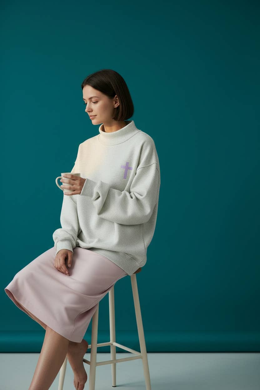CROSS &JESUS SAVES' Reversible Sweatshirt