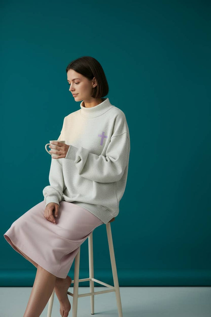 CROSS &JESUS SAVES' Reversible Sweatshirt