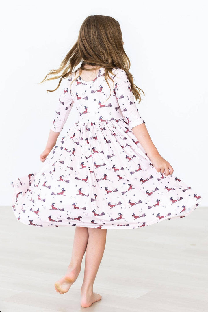 3/4 Sleeve Pocket Twirl Dress