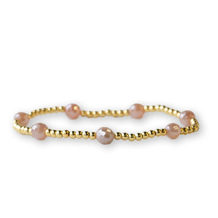 Sunstone Gold Beaded Bracelet