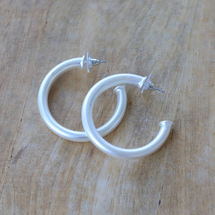Classic Silver Hoops