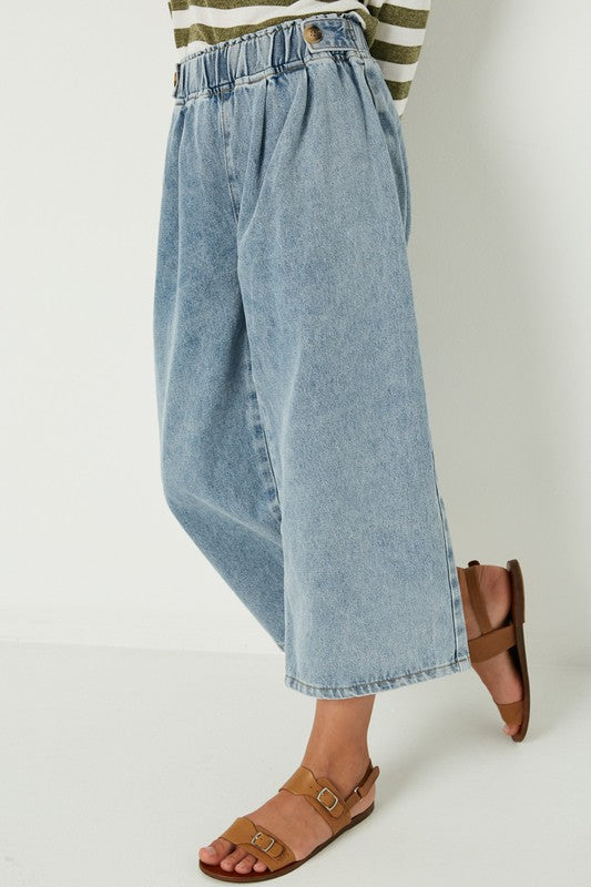 Denim Cropped Pants