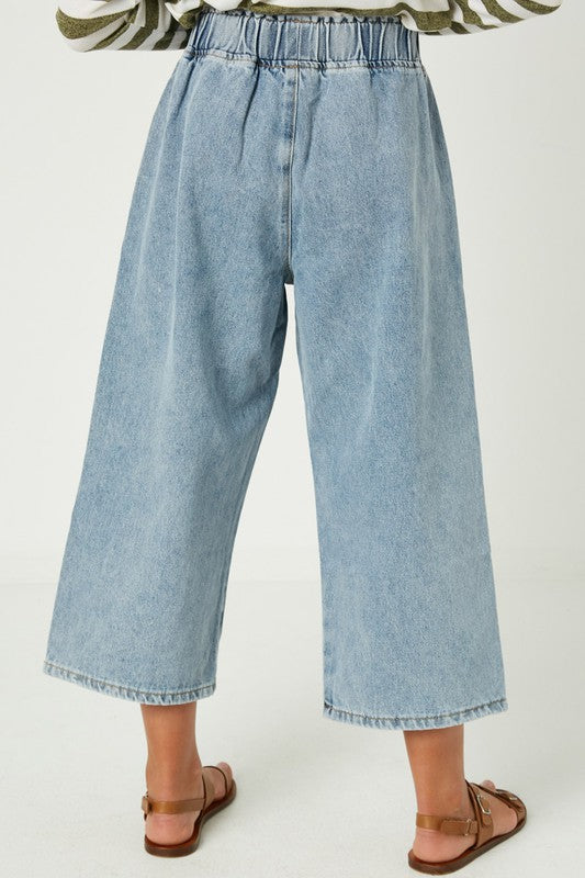 Denim Cropped Pants