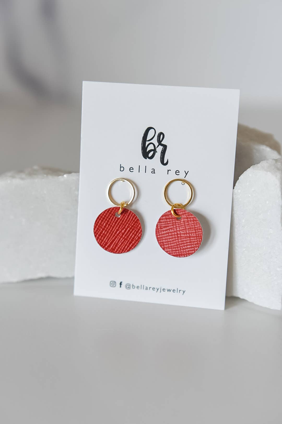 Harper mini earrings red